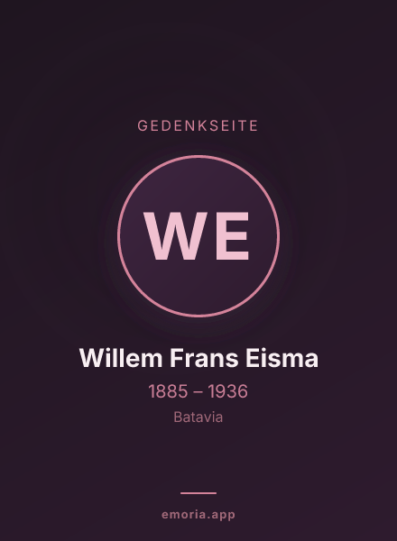 Gedenkportrait von Willem Frans Eisma