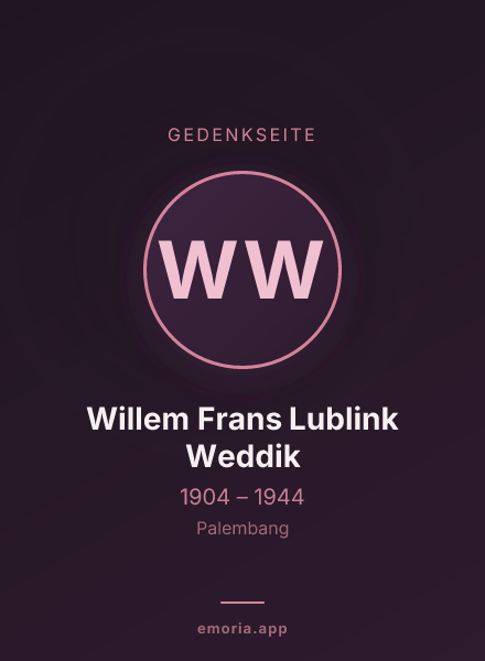 Gedenkportrait von Willem Frans Lublink Weddik