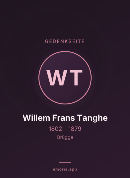 Gedenkportrait von Willem Frans Tanghe