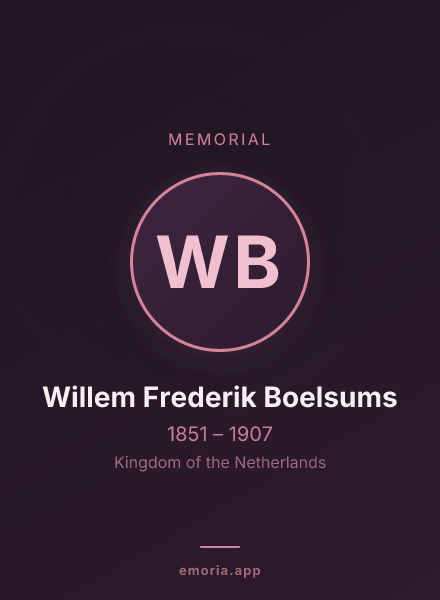 Memorial portrait of Willem Frederik Boelsums