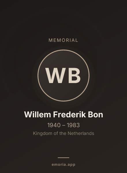 Memorial portrait of Willem Frederik Bon