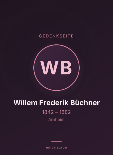 Gedenkportrait von Willem Frederik Büchner