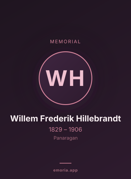 Memorial portrait of Willem Frederik Hillebrandt