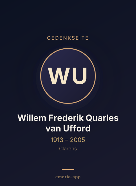 Gedenkportrait von Willem Frederik Quarles van Ufford