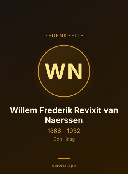 Gedenkportrait von Willem Frederik Revixit van Naerssen