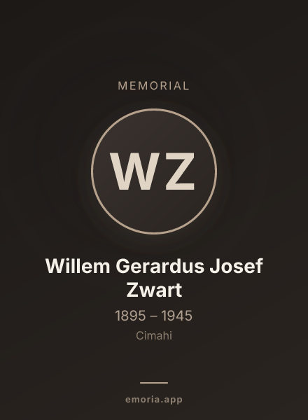 Memorial portrait of Willem Gerardus Josef Zwart