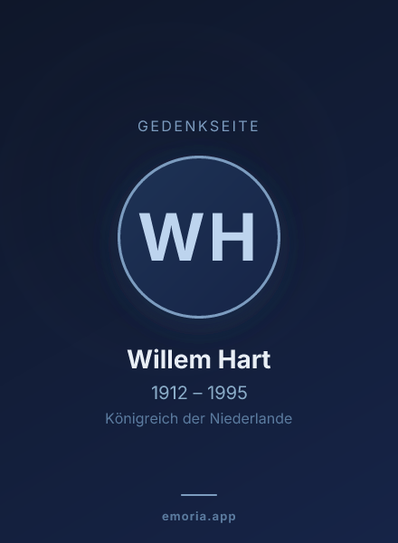 Gedenkportrait von Willem Hart