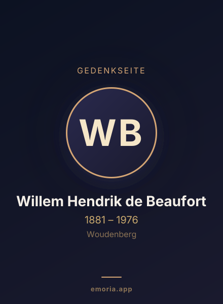 Gedenkportrait von Willem Hendrik de Beaufort