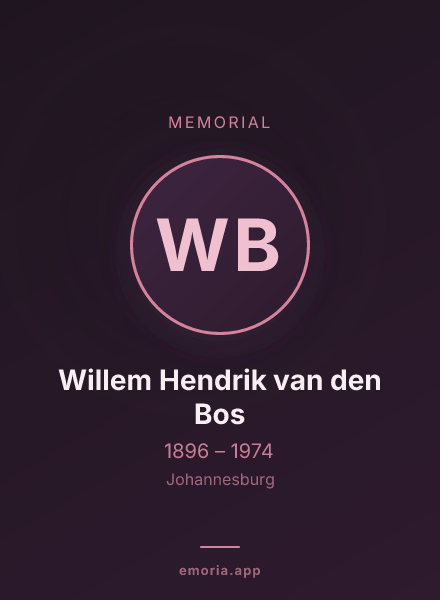 Memorial portrait of Willem Hendrik van den Bos