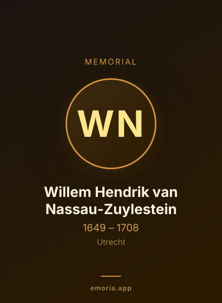 Memorial portrait of Willem Hendrik van Nassau-Zuylestein