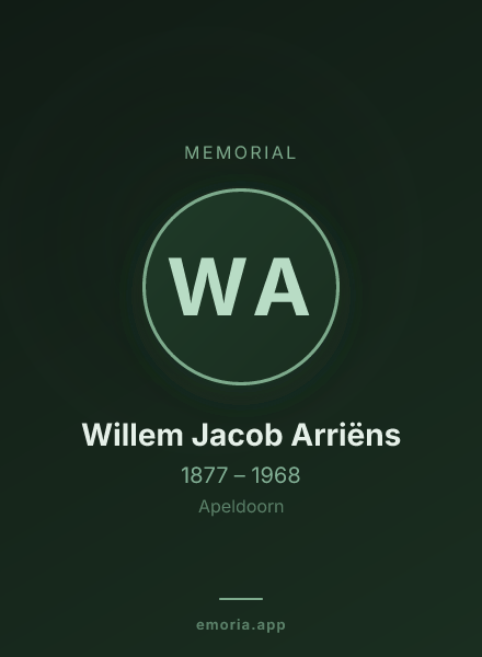 Memorial portrait of Willem Jacob Arriëns
