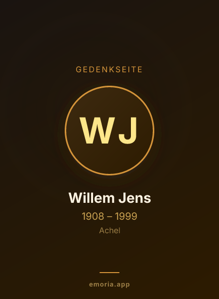 Gedenkportrait von Willem Jens