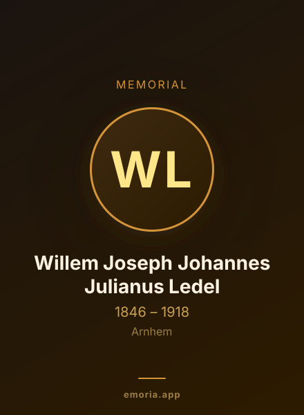 Memorial portrait of Willem Joseph Johannes Julianus Ledel