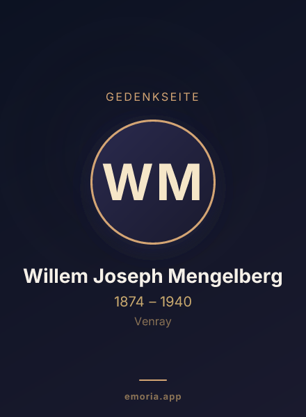 Gedenkportrait von Willem Joseph Mengelberg