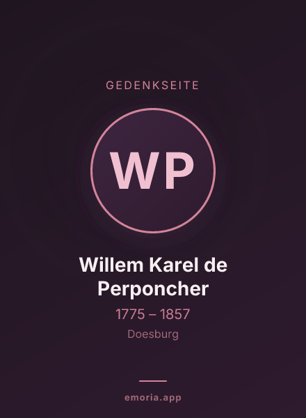 Gedenkportrait von Willem Karel de Perponcher