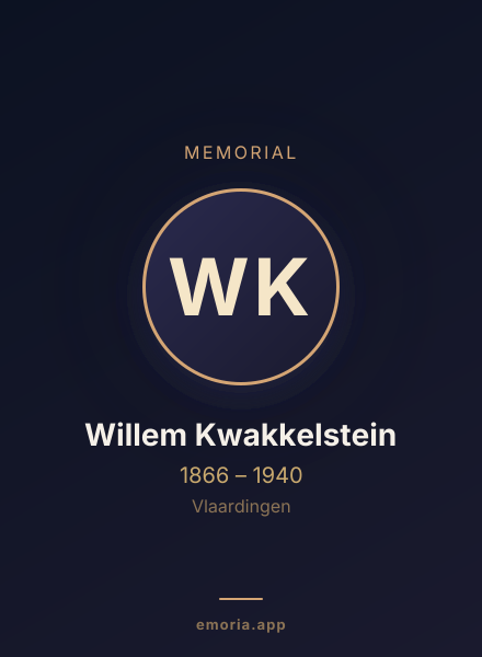 Memorial portrait of Willem Kwakkelstein