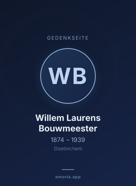 Gedenkportrait von Willem Laurens Bouwmeester