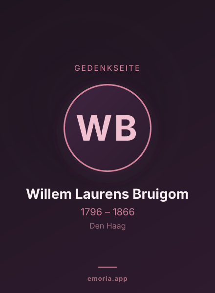 Gedenkportrait von Willem Laurens Bruigom