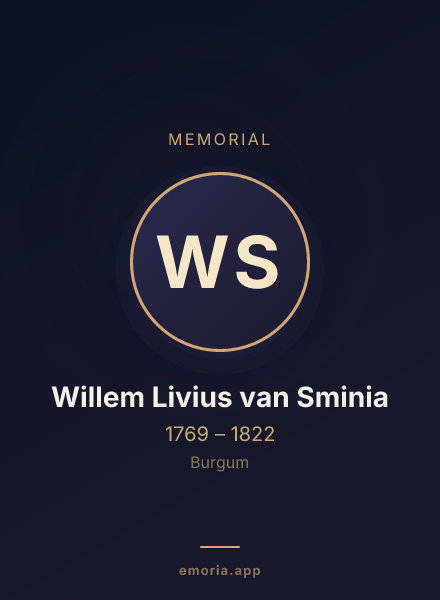 Memorial portrait of Willem Livius van Sminia
