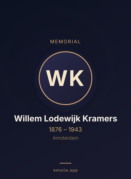 Memorial portrait of Willem Lodewijk Kramers