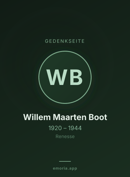 Gedenkportrait von Willem Maarten Boot