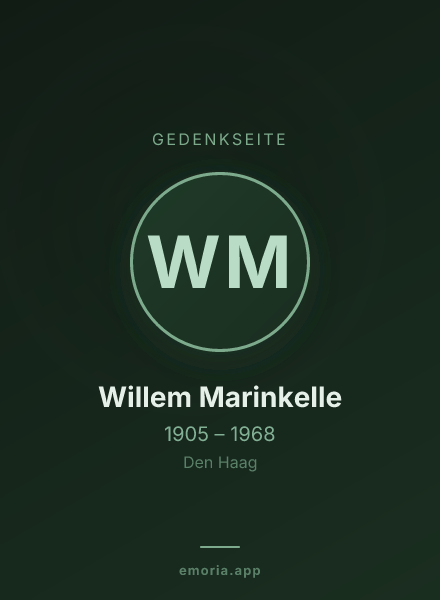 Gedenkportrait von Willem Marinkelle