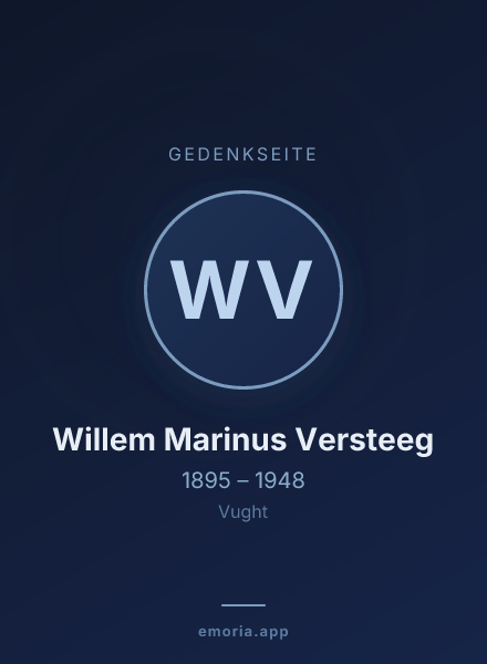 Gedenkportrait von Willem Marinus Versteeg