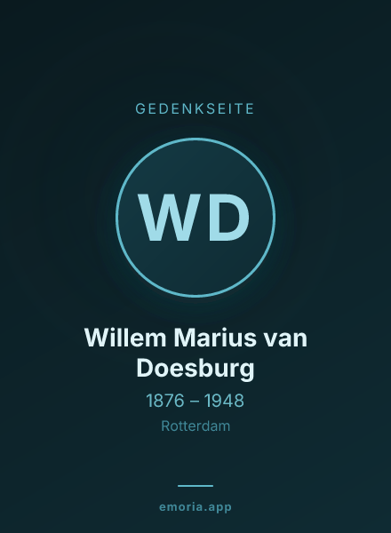 Gedenkportrait von Willem Marius van Doesburg