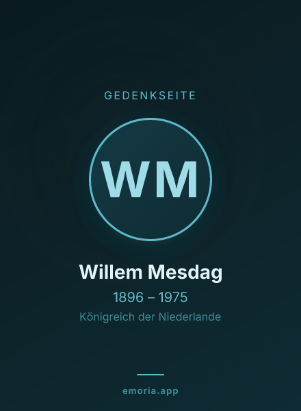 Gedenkportrait von Willem Mesdag