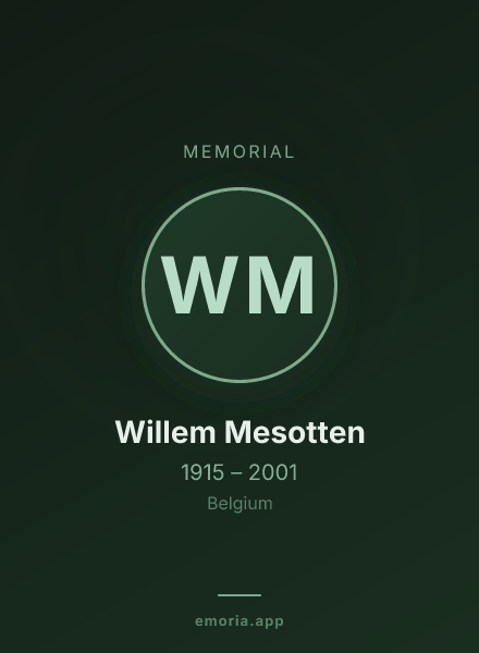 Memorial portrait of Willem Mesotten
