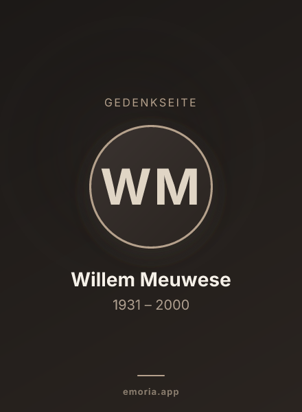 Gedenkportrait von Willem Meuwese