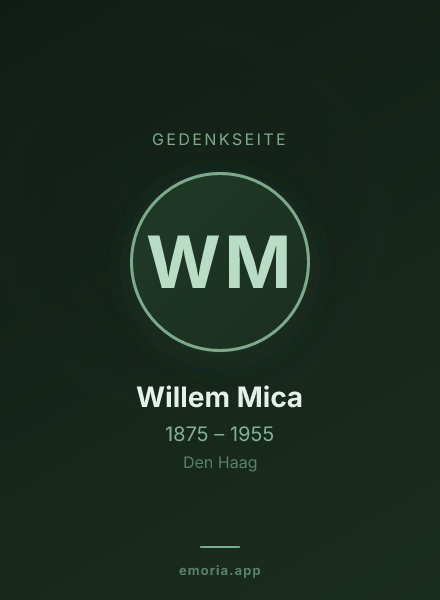 Gedenkportrait von Willem Mica