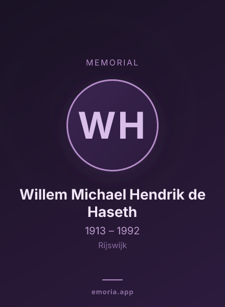 Memorial portrait of Willem Michael Hendrik de Haseth