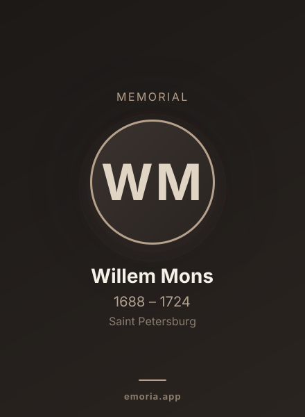 Memorial portrait of Willem Mons