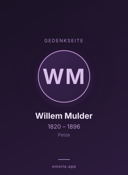 Gedenkportrait von Willem Mulder