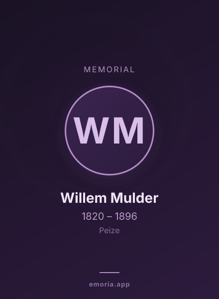 Memorial portrait of Willem Mulder