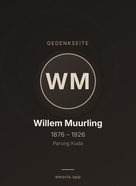 Gedenkportrait von Willem Muurling