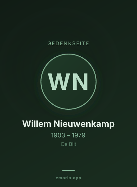 Gedenkportrait von Willem Nieuwenkamp
