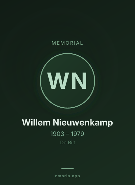 Memorial portrait of Willem Nieuwenkamp