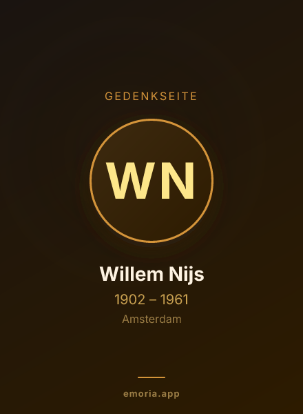 Gedenkportrait von Willem Nijs