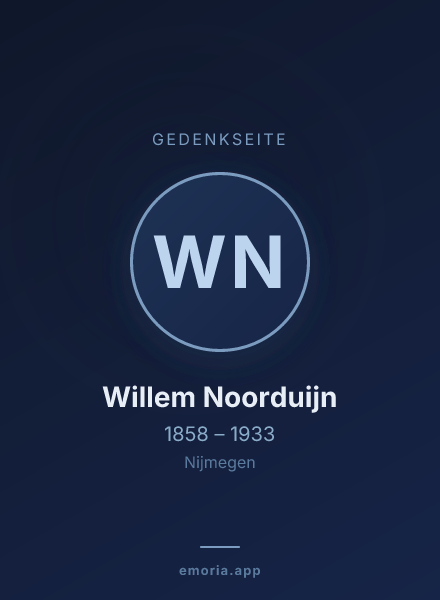 Gedenkportrait von Willem Noorduijn