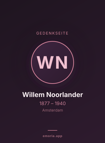 Gedenkportrait von Willem Noorlander