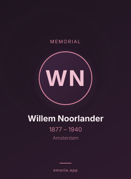 Memorial portrait of Willem Noorlander