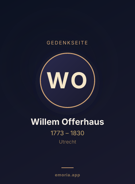 Gedenkportrait von Willem Offerhaus