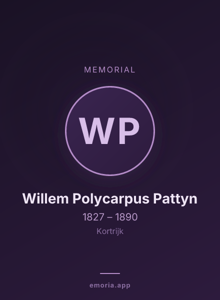 Memorial portrait of Willem Polycarpus Pattyn