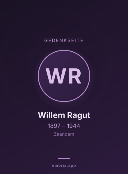 Gedenkportrait von Willem Ragut