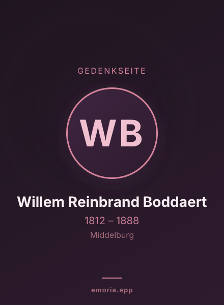 Gedenkportrait von Willem Reinbrand Boddaert