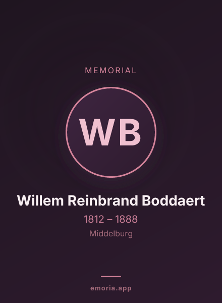 Memorial portrait of Willem Reinbrand Boddaert