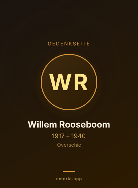 Gedenkportrait von Willem Rooseboom
