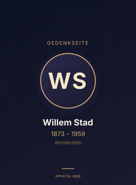 Gedenkportrait von Willem Stad